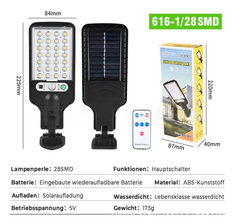リモコン付きソーラーLEDウォールランプ,モーションセンサー付き防水ランプ,屋外照明,庭やパティオに最適