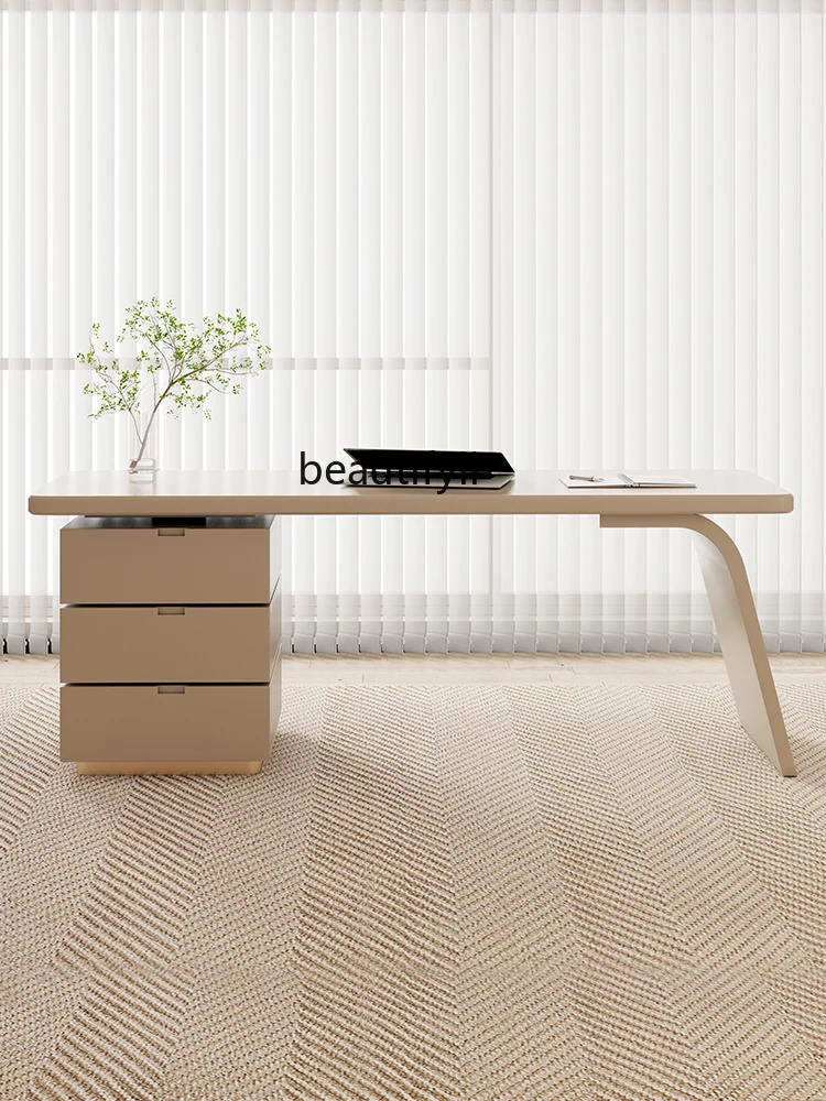 Light Luxury Desk Home Office Computer Simple Modern Desk Study Calligraphic Study Work Designer Rotating