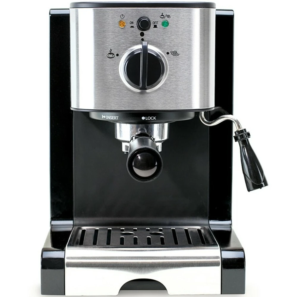 

Машина для приготовления эспрессо и капучино — черная и нержавеющая сталь