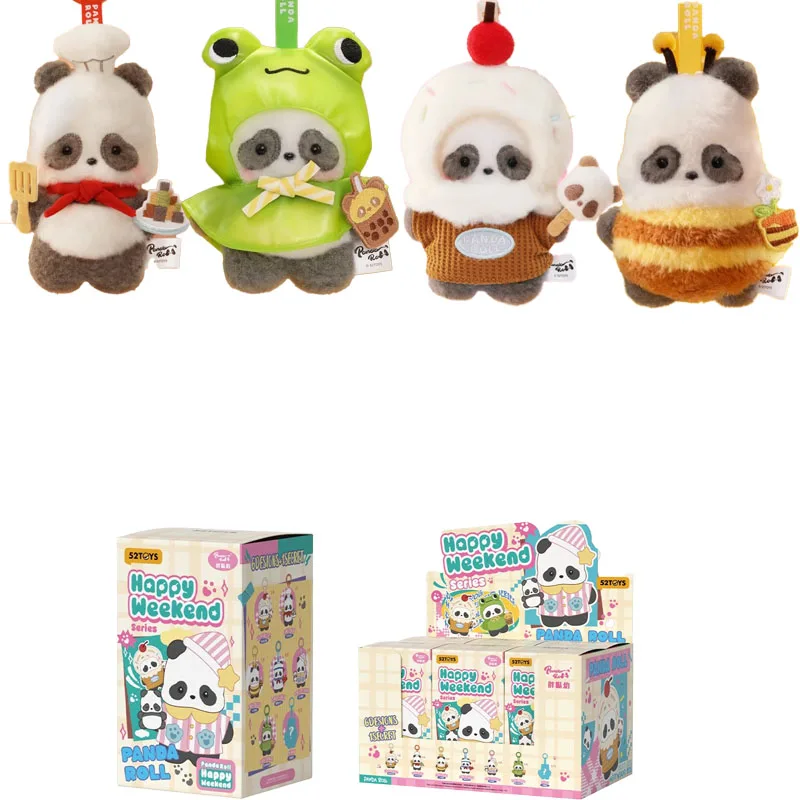 الأصلي الباندا لفة سعيد عطلة نهاية الأسبوع صندوق أعمى أفخم أنيمي Kawaii الباندا لفة صندوق أعمى اللعب لطيف قلادة لعبة هدايا عيد ميلاد طفل