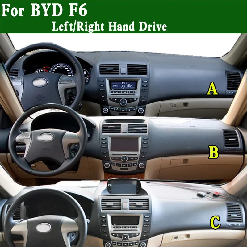 

For BYD F6 2008-2012 Dashmat Dashboard Cover Instrument Panel Sunscreen Protective Pad Dash Mat Ornament