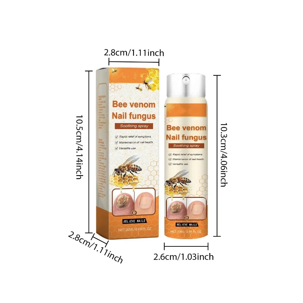 رذاذ مهدئ للبشرة على شكل سم النحل، علاج مهدئ للأظافر، مستخلص سم النحل الطبيعي، بخاخ تنظيف الأظافر