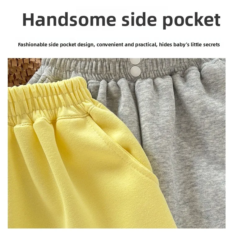 2026 Korea Kinder Mädchen Jungen Jogginghose Kinder Frühling Herbst Lange Hose Sport Einfarbige Hosen – Detail 5