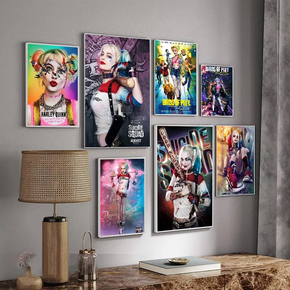 1PC B-BEAST K-KINGDOM D-DC H-Harley Q-Quinn Vintage Posters Sticky Whitepaper Sticker DIY Room Bar Cafe Room Wall Decor view 3