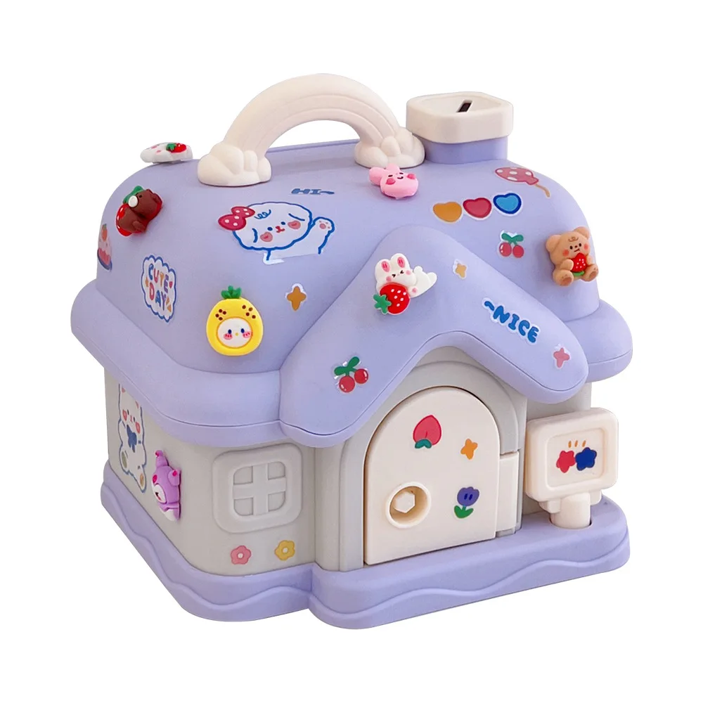 Creative little house Piggy bank Children and girls can\'t get out of piggy bank piggy bank money box