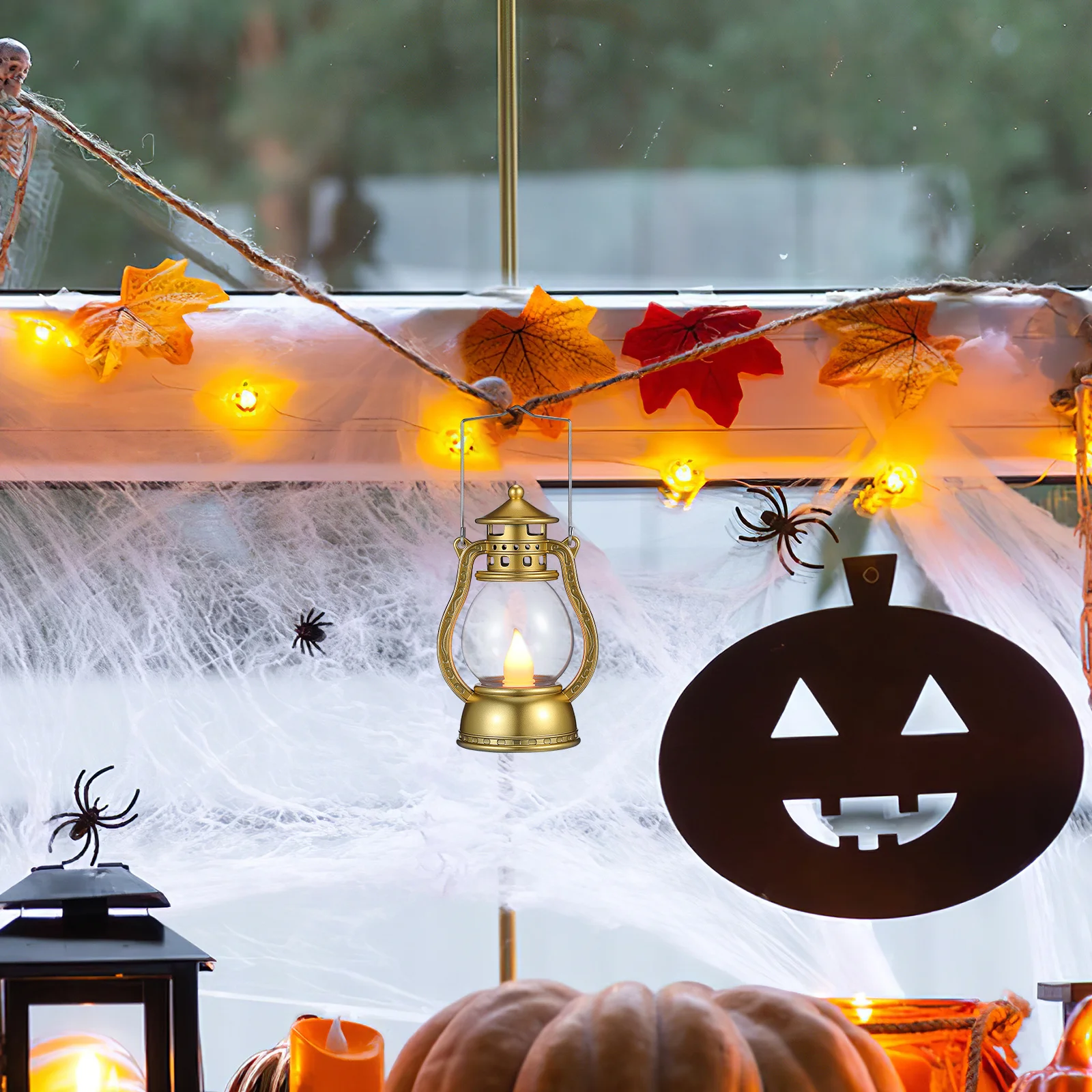 

Portable Lantern Golden Stimulation Light For Party Decor Outdoor Indoor Use Halloween Lantern Outdoor