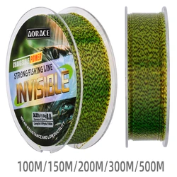 100M-500M 낚싯줄, 0.14mm-0.5mm, 4LB-34LB, 플루오로카본 코팅 처리 공정, 탄소 표면 나일론 도트 대시 라인