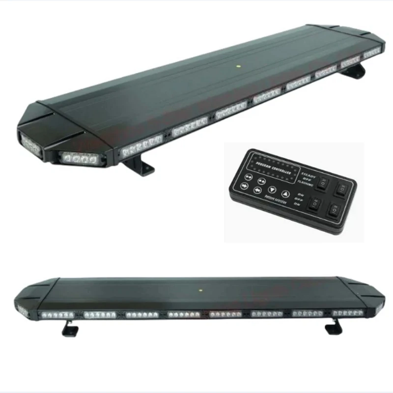 360W LED Traffic Strobe Light 120cm Car Warning Light Bar,Bright Emergency Light With Controller,Metal Housing,Waterproof IP65