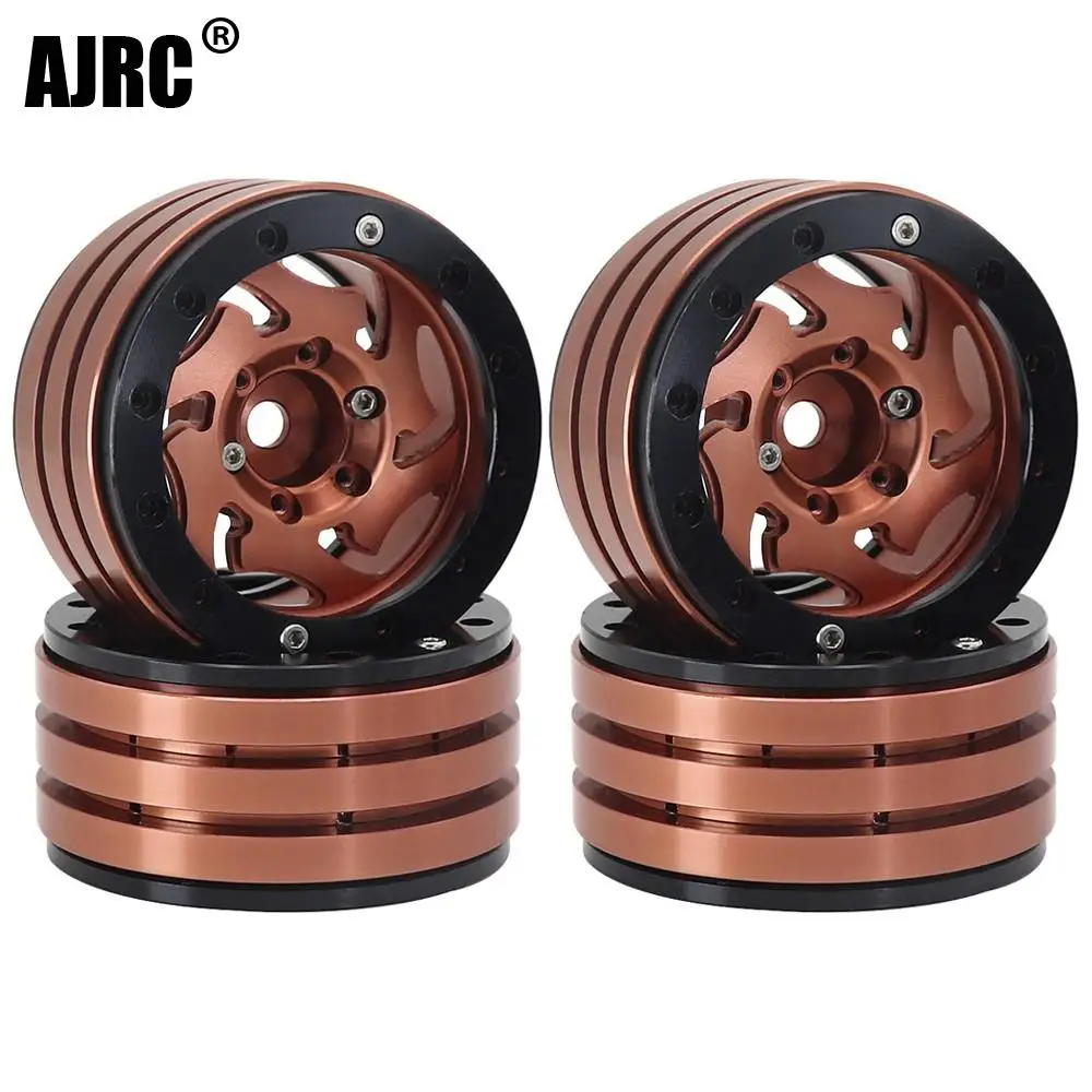 

Ajrc 4pcs 1.9 Metal Beadlock Tornado Hole Wheel Hub Rim For 1/10 Rc Crawler Axial Scx10 Yikong Traxxas Trx4 Trx6 Rgt Redcat D90