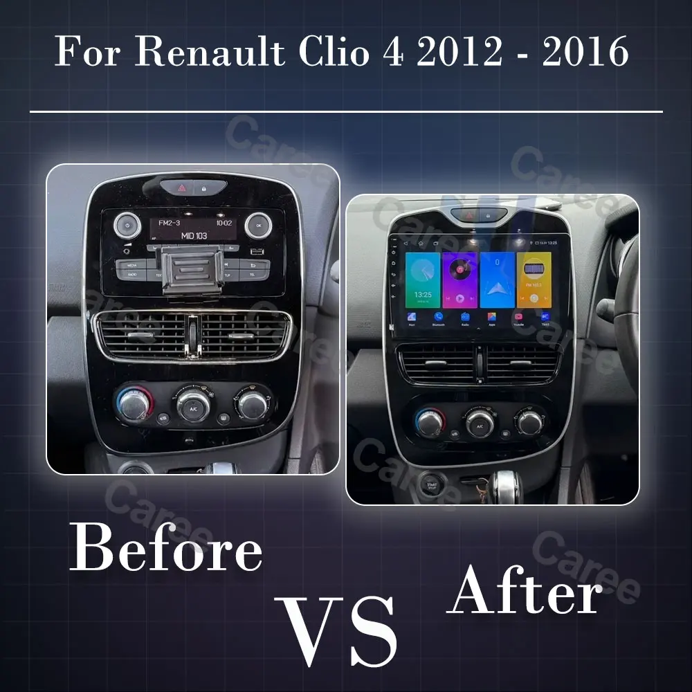 For Renault Clio 4 2012 - 2016 Carplay Car Radio Multimedia Video Player Android Auto 4G WIFI GPS Navigation DSP stereo BT WIFI
