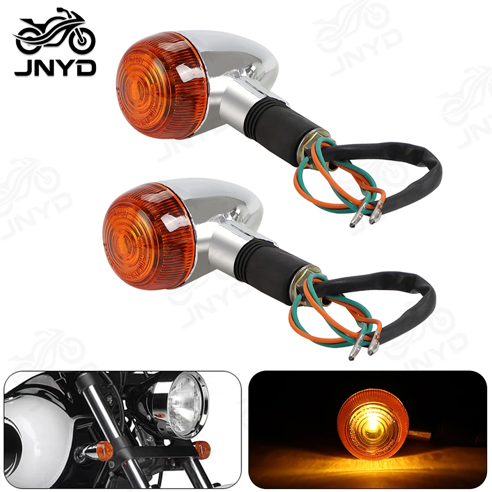 JNYD Motorcycle Turn Signal Light Universal Moto Indicator Light Turning Amber Lamp Bulb Motorbike Lamps Blinker Flash Bike Lamp