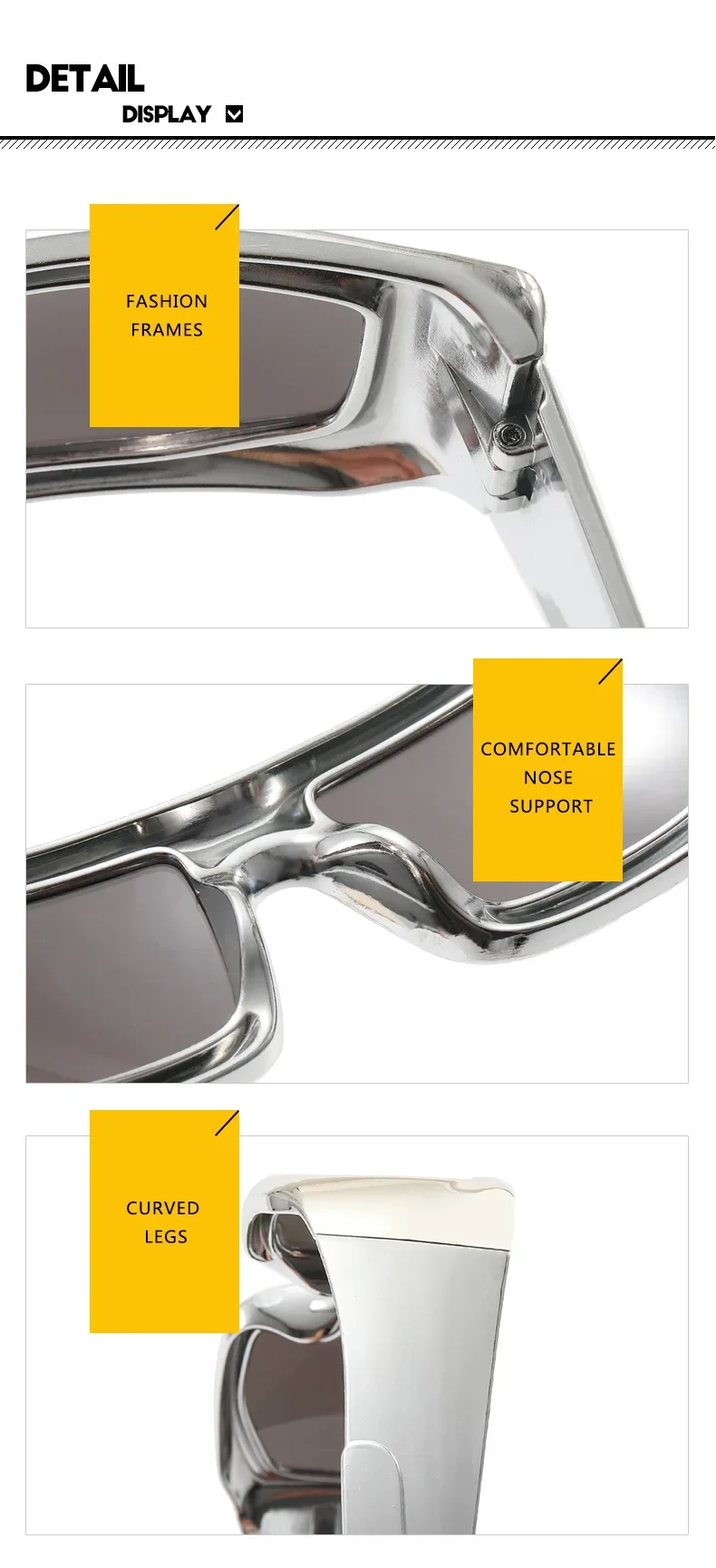 WINFUL Neue Y2k Wrap-Around Herren-Sonnenbrille mit Metallrand Outdoor-Sport Damen-Shades Trendiges Markendesign Vintage UV400 Brillen – Detail 14