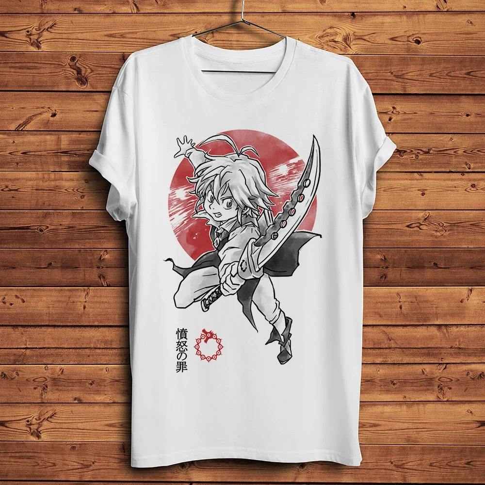 Seven Deadly Sins,Dragon Sin of Wrath Meliodas,anime tshirt men new white casual short sleeve ,unisex streetwear t shirt