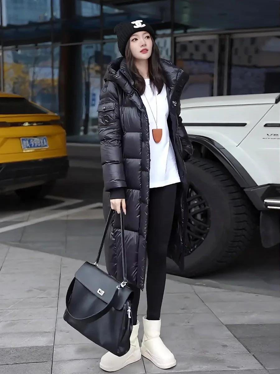 Nuovo Arrivo Invernale: Cappotto Lungo Bianco da Donna in Piumino Ultra Resistente al Freddo, Design Casual con Cerniera, Stile Leisure