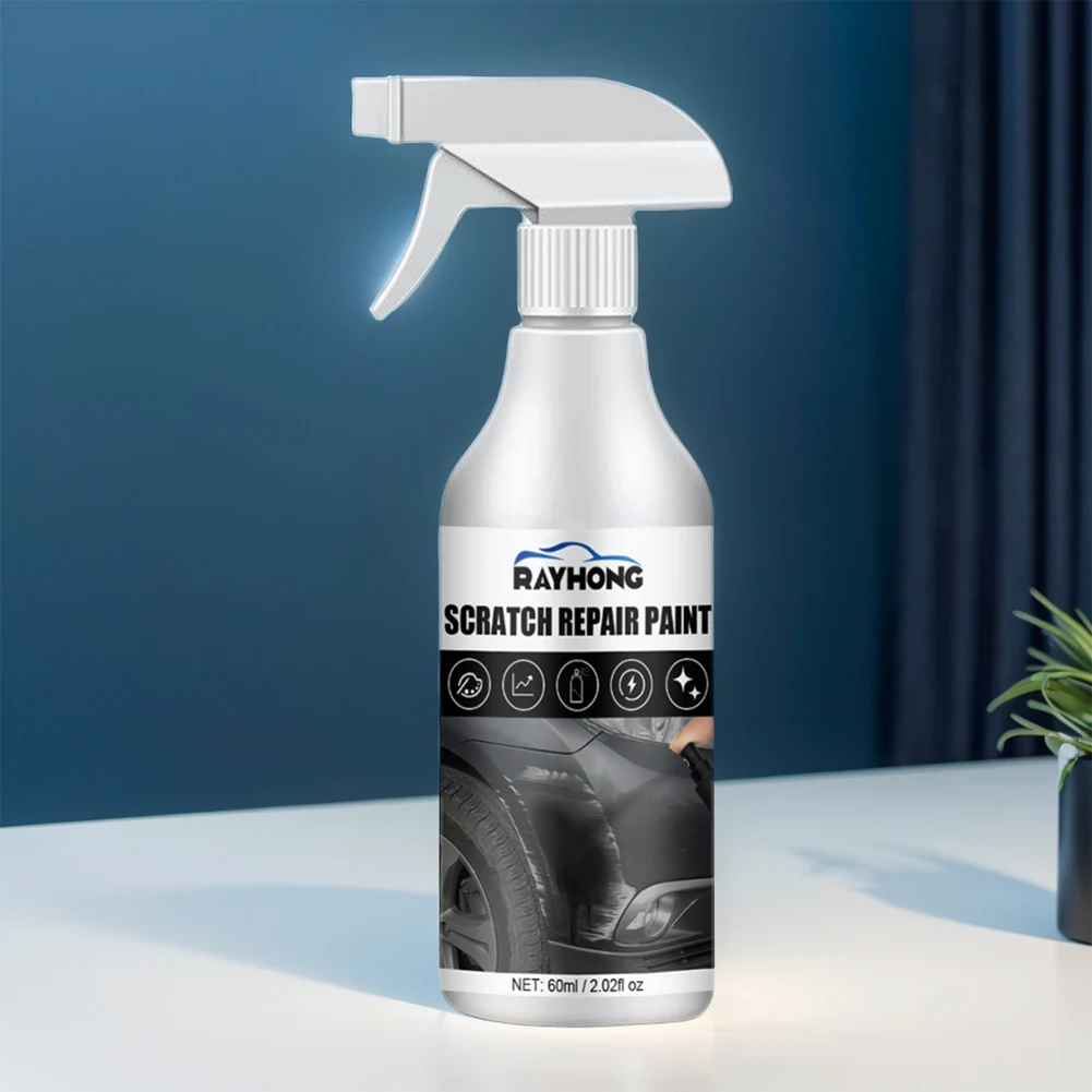 블랙 화이트 연마 페인트 스크래치 제거기, 효과적인 페인트 연마 및 딥 스크래치 제거 수리 스프레이, 60ml