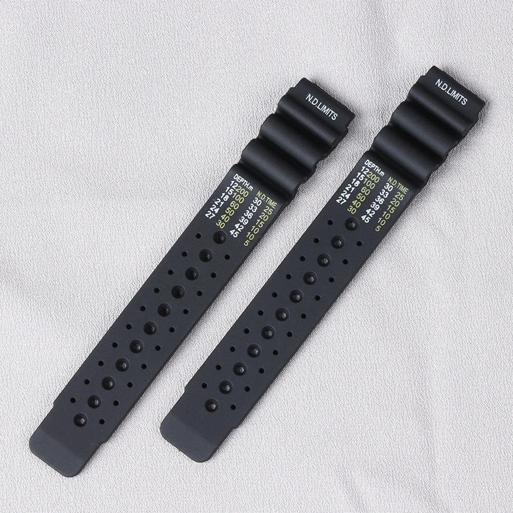 Pasek z gumy do zegarków Seiko i Citizen, 20/22/24mm, sportowy pasek do zegarka, akcesoria do bransoletki ND Limits.