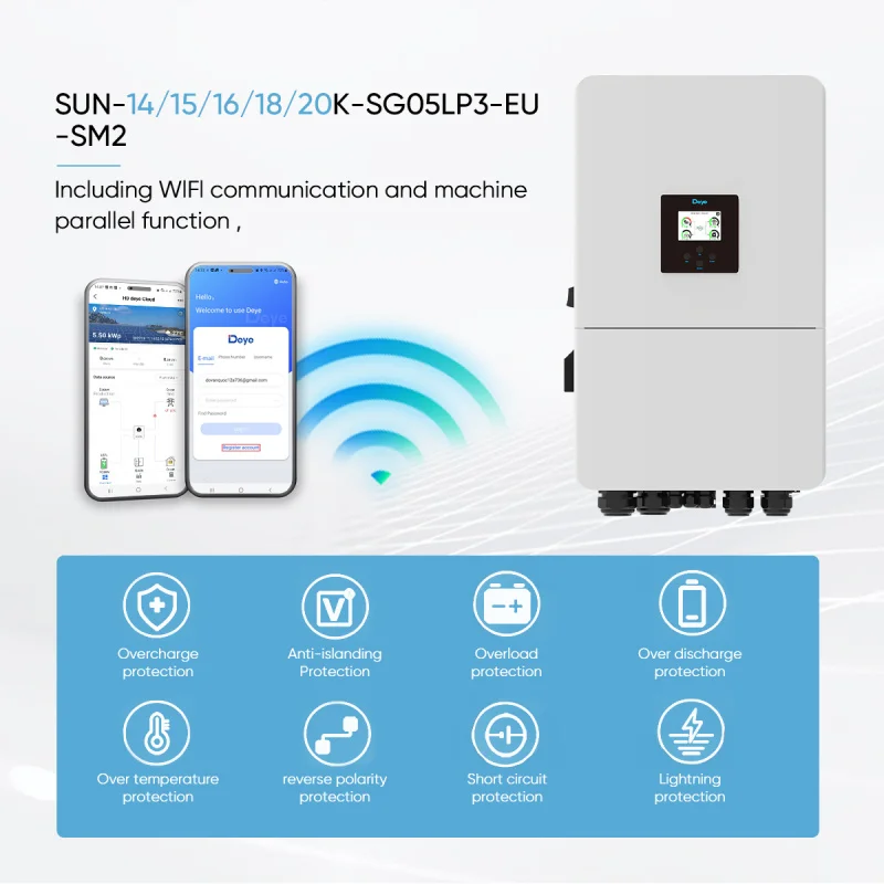 14kw 15kw 16kw ثلاث مراحل الهجين العاكس 18kw 20kw-14/15/16/18/20k-sg05lp3-eu-sm2 العاكس
