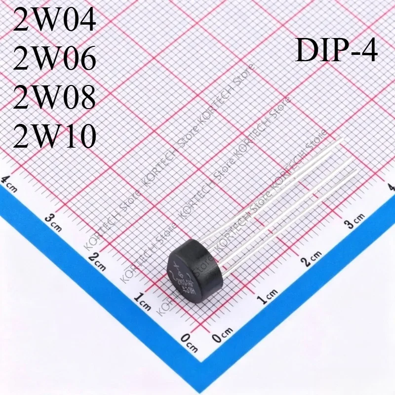 100PCS/Lot Original brand new  Bridge Pile Circle   2W04 2W06 2W08 2W10 RB154 RB157  2W10 2A  DIP-4 Rectifier