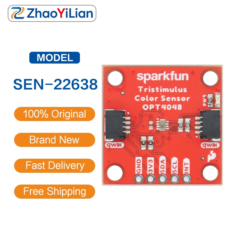 For SEN-22638 SparkFun OPT4048 Tristimulus XYZ Color Sensor Qwiic I2C Breakout Module