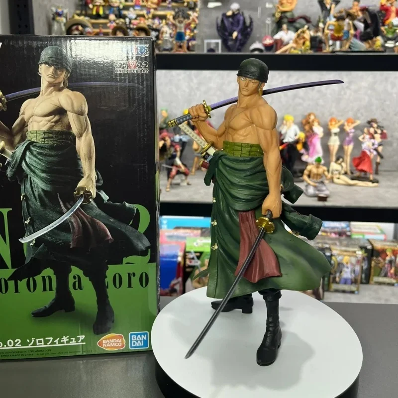 In Stock Bandai Original Animation One Piece Anime Figure Roronoa Zoro Action Figure Toys Collectible Model Gifts