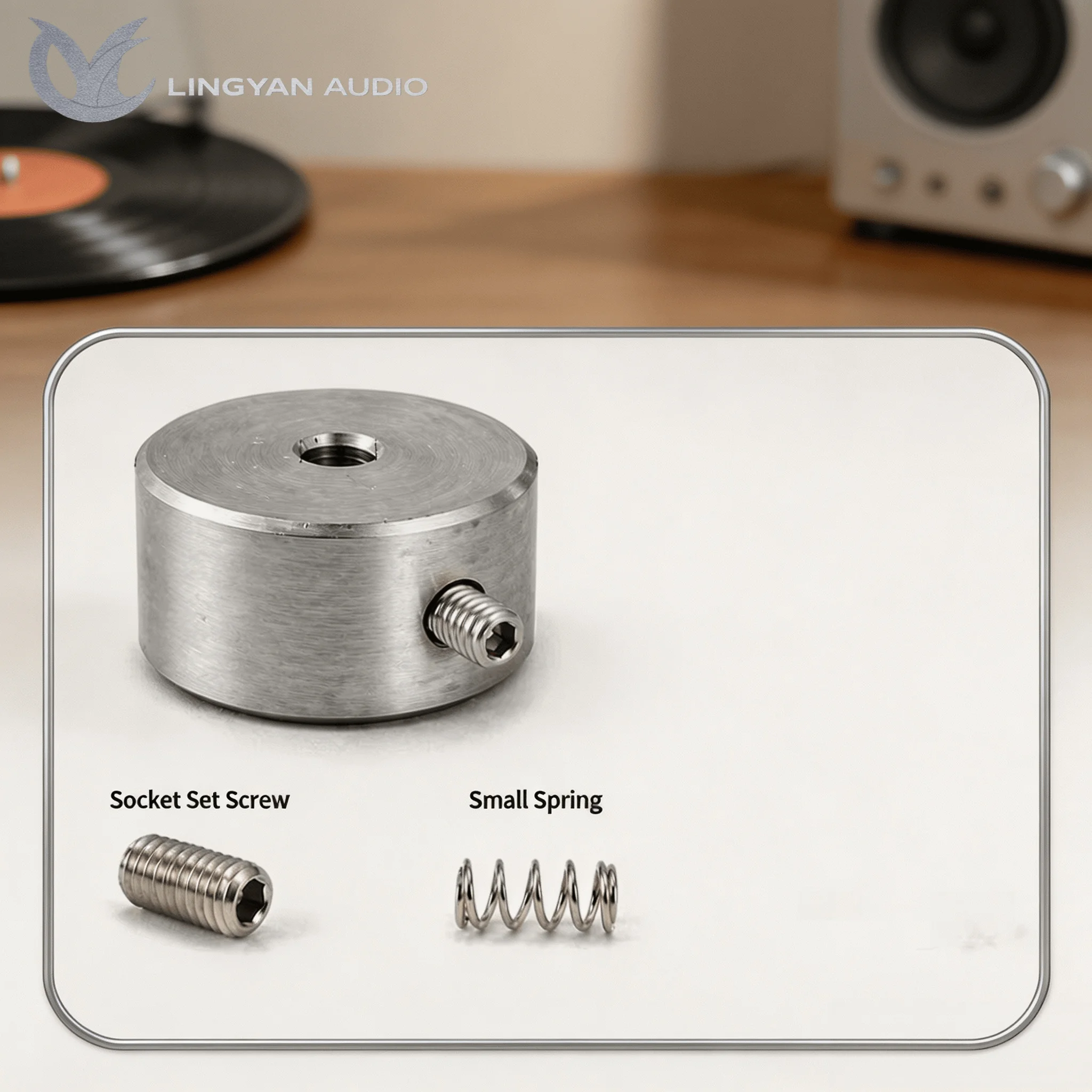 Stainless Steel Tracking Force Counterweight 20g Precision Tonearm Balance Part for SME 3009 / 3010 / 3012 Vinyl Record Player