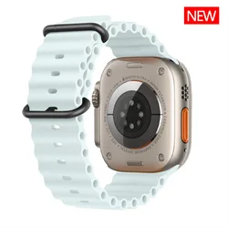 Ocean Band For Apple Watch Band 49mm 45mm 40mm 44 46 38 Correa Silicone Bracelet iWatch Ultra 2/3 series 11 7 6 se 8 9 10 Strap