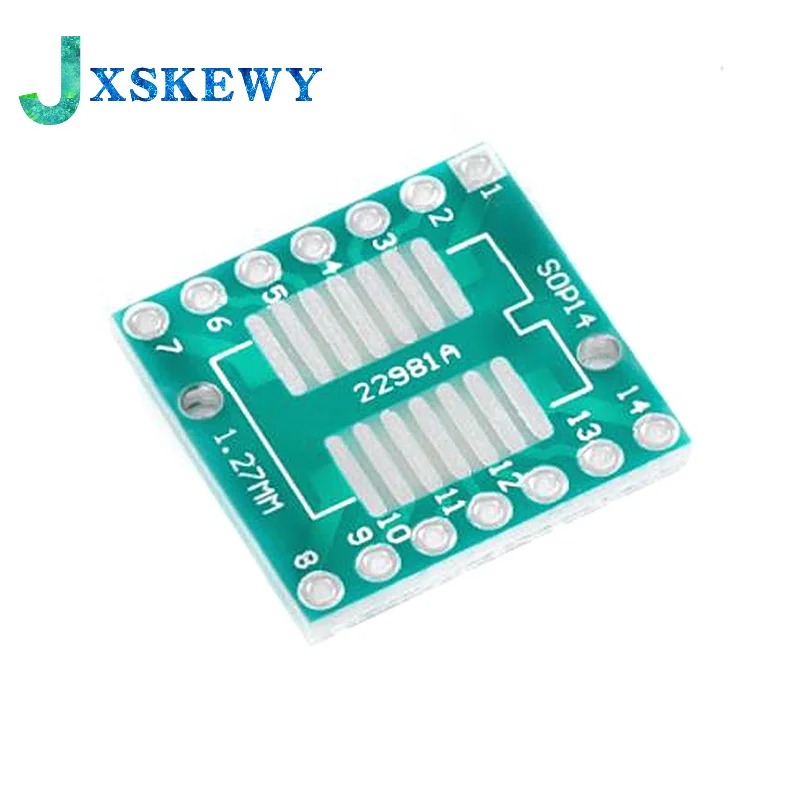 10PCS TSSOP14 SSOP14 SOP-14 SOP14 to DIP14 PCB Transfer Board DIP Pin Board Pitch Adapter