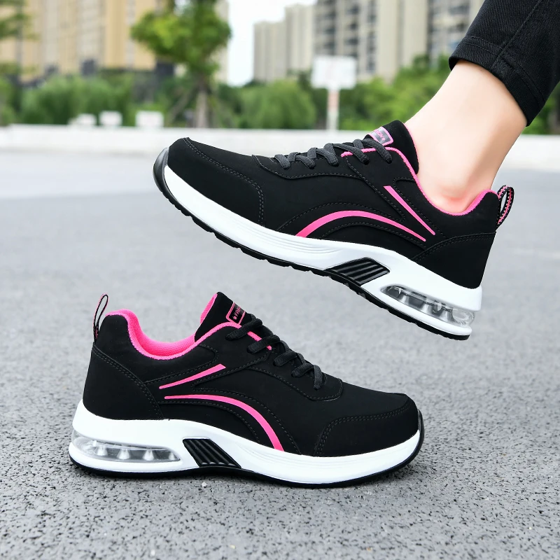 Women's Shoes Suede Sneakers for Women Breathable Platform Walking Shoes Light Tennis Shoes Ladies Athletic Training Footwear