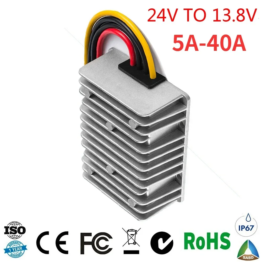 

24V to 13.8V 5A-40A Transformer Stabilizer dc dc step-down module Converter Buck Regulator Voltage Transformer 24 Volt