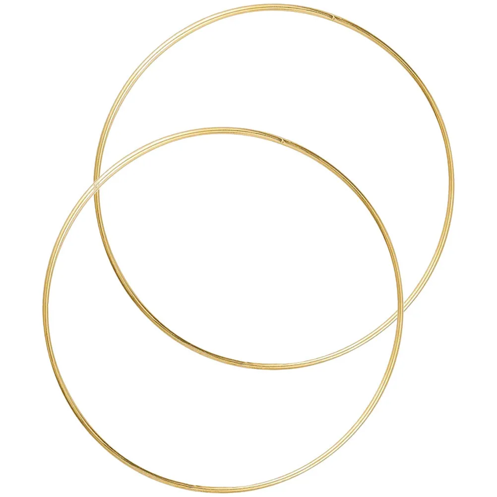 

2Pcs Solid Gold Metal Rings Dream Catcher Circles DIY Wreath Frame Craft Making Supplies Metal Wreath Frame Dreamcatcher Circles