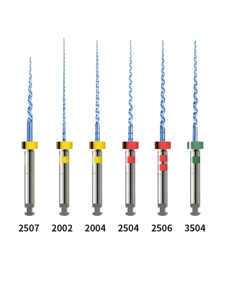 Archivo de canal radicular endodóntico Niti, limas de endodoncia flexibles, activación por calor, revestimiento de titanio, níquel y titanio