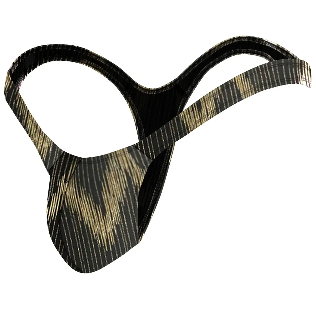 

Men's Sexy Underwear Colorful Print G-string Panties Bulge Pouch Briefs Bikini Low Rise T Back Thongs Underpants Erotic Lingerie