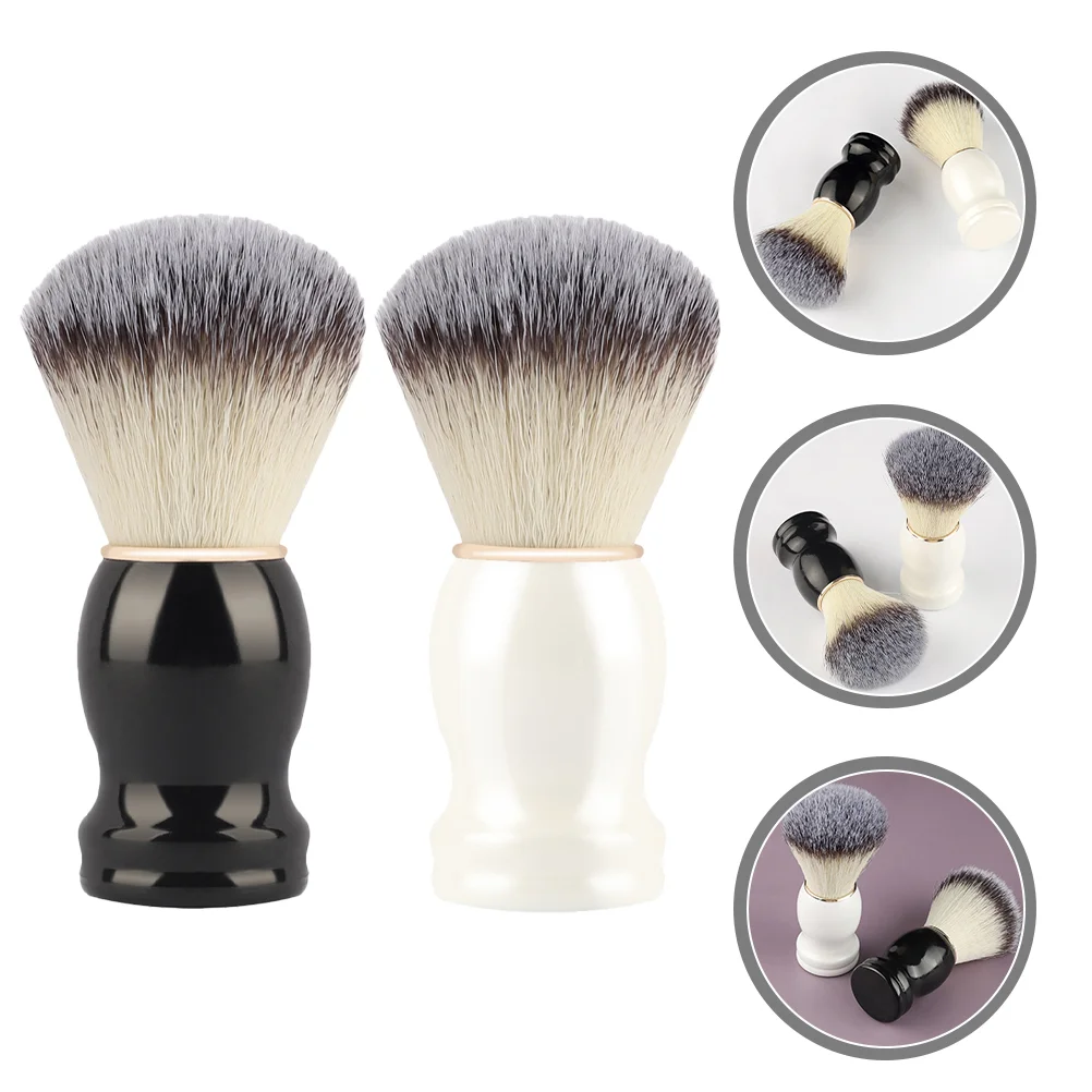 Beard Shaving Brush Makeup brushes Wooden Handle Bristle Hair Salon Barber Soap Foam Shave Men Facial Cleaning Tools