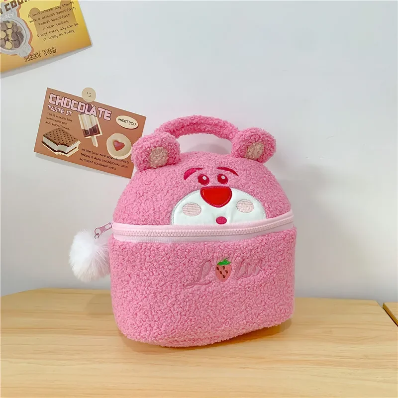 Kawaii Sanrio Anime Plush Tote Bag Cute Cosmetic Bag  My Melody Cinnamoroll Kulomi Bag for Women Birthday Gifts things for Girls