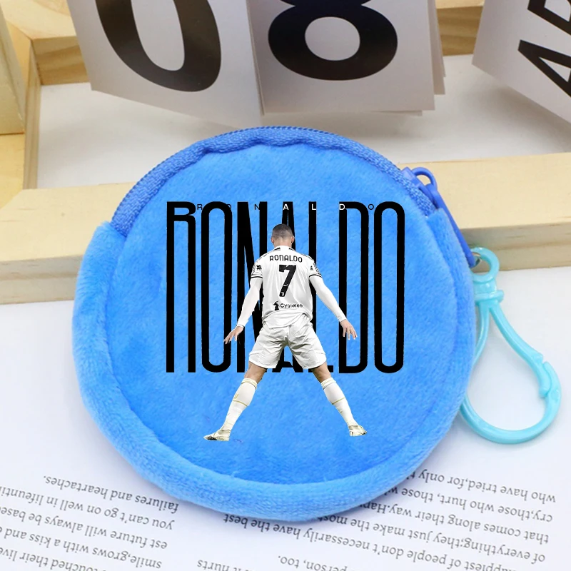 

CR7 круглые кошельки для монет аниме футбольная звезда Ronaldos кошельки на молнии мультфильм мини-мешочки для ключей для мальчиков и девочек сумки для хранения подарок новый