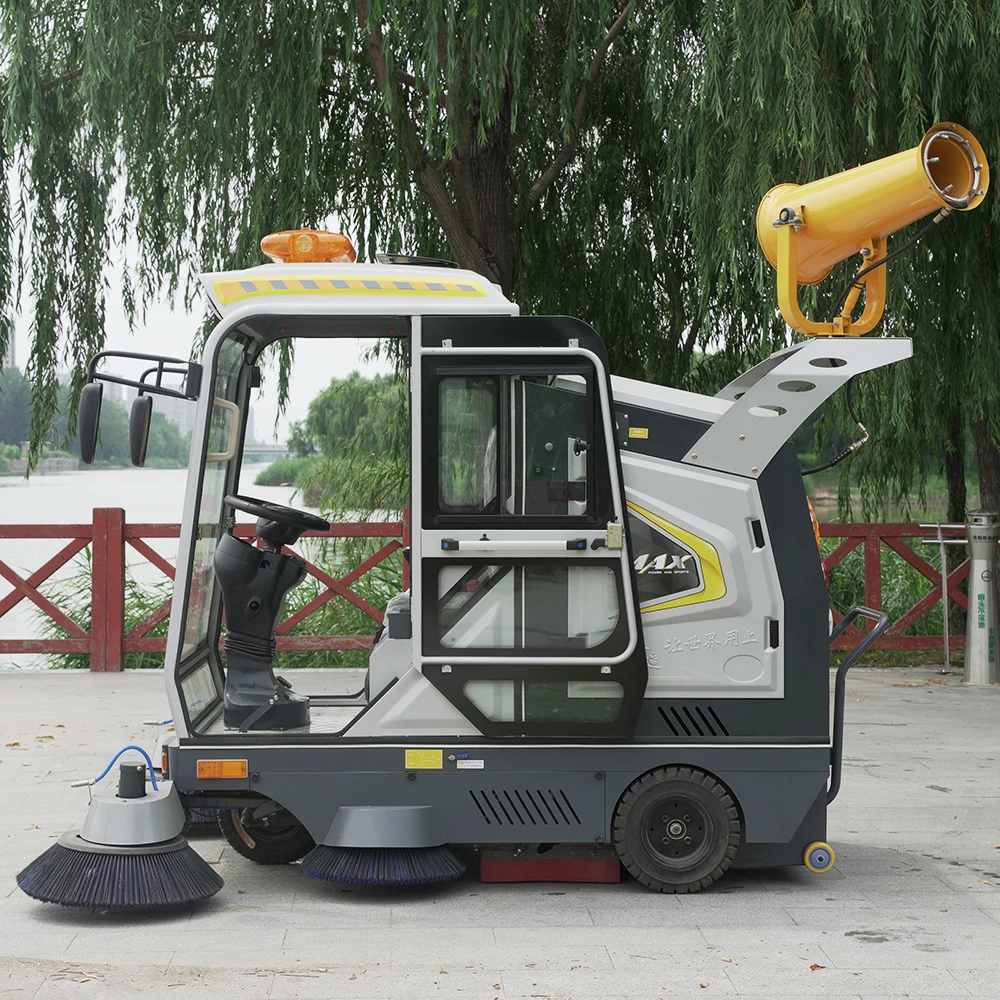 Full Closed Electric Big Street Sweeper Car Four-wheel Sweeper Commercial Ride On Road Floor Sweeper