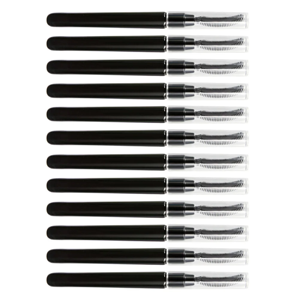 12개입 속눈썹 빗 휴대용 실리콘 속눈썹 브러시 여성용 그루밍 도구 여행용 메이크업 액세서리 속눈썹 메이크업 빗