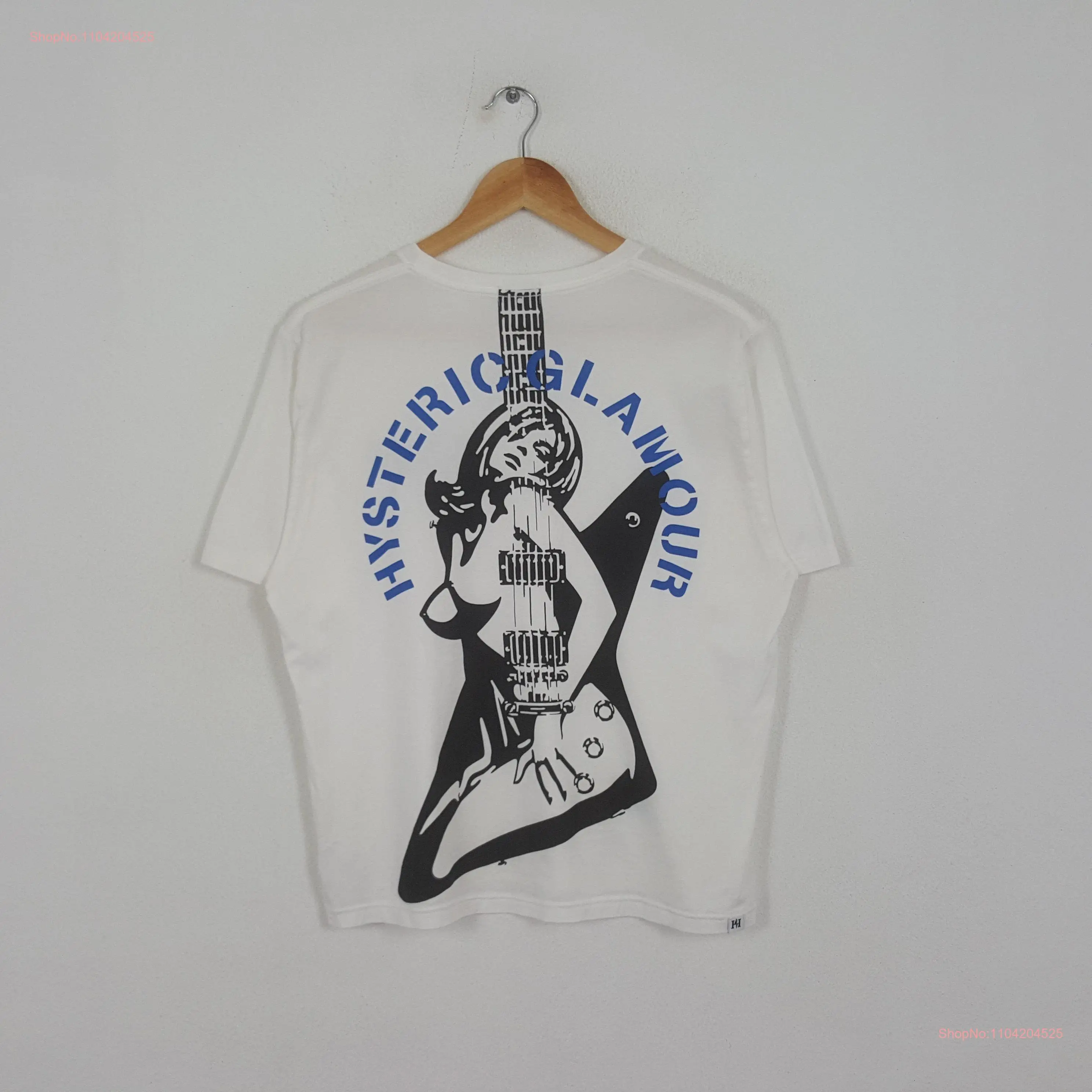 Vintage Hysteric Glamour Rock Guitar Design Japanese Brand T Shirt long or short sleeves