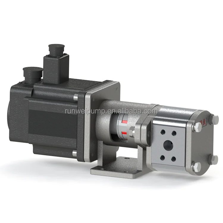 Medium pressure silent spiral gear pumps for press conditions