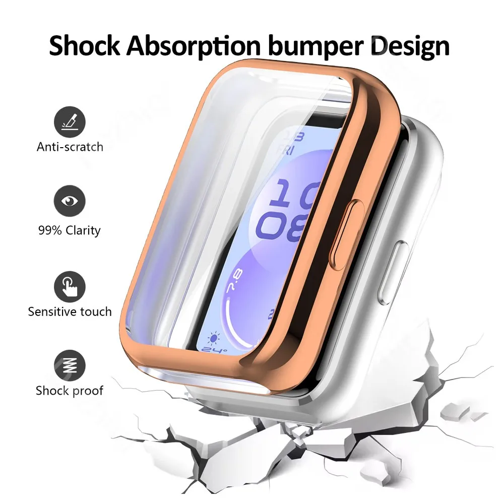 TPU Case Protector Shell for Huawei Band 11/11 Pro Soft TPU Anti Scratch Screen Huawei Band 10/9/8 FullHD Protective Accessories