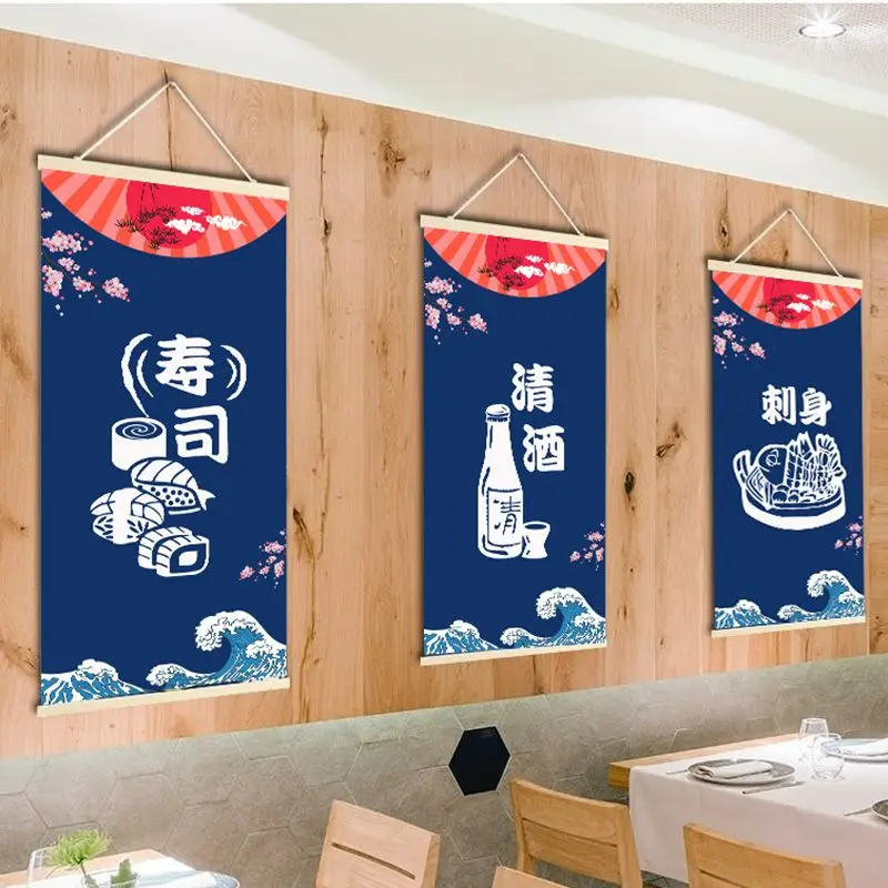 

Japanese hanging painting restaurant Jujiuwu barbecue sushi dishes barbecue hotel wall decoration painting