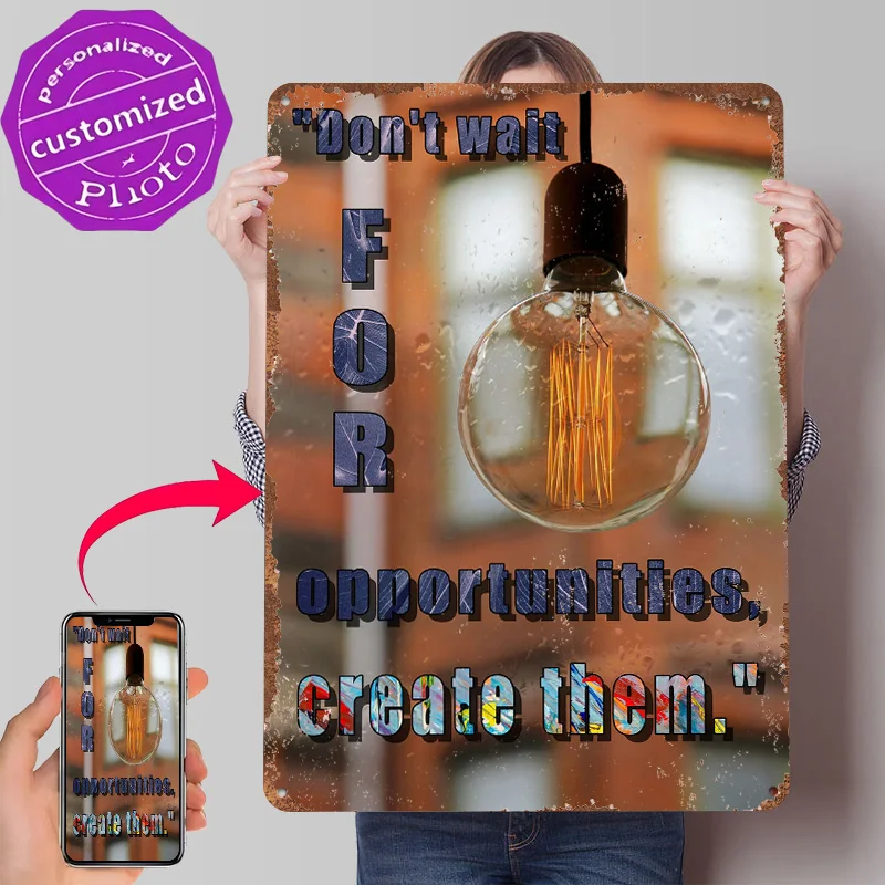 Make It Happen Tin Poster Customized Wall Art Retro Vintage Metal Signs for Fans Room Mancave Decoration Gaming Home Decor Items