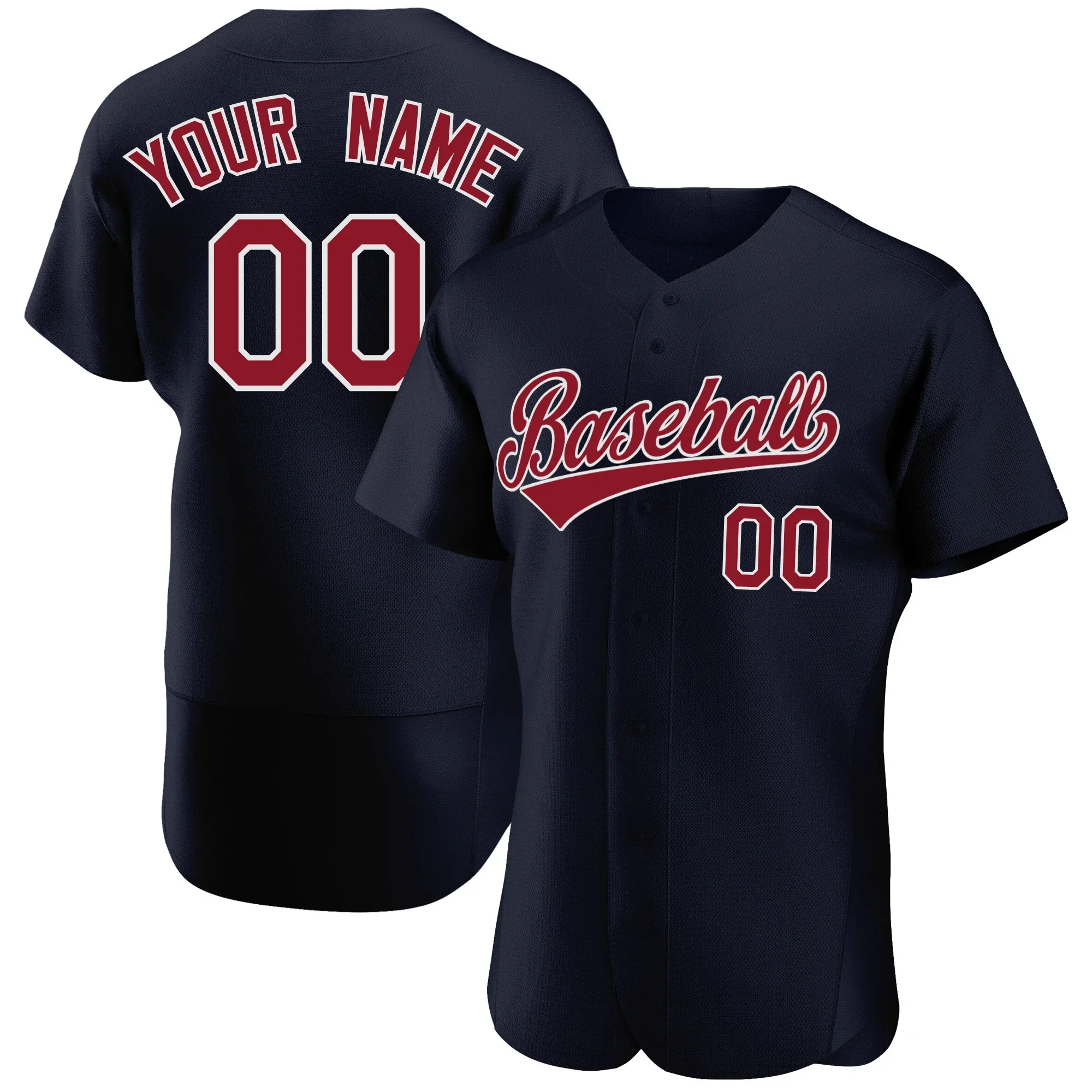 Custom Baseball Jersey Print Team Name/Number Breathable Soft Casual/Athletic Sleeve Sportswear for Men/Lady/Kids Any Colour