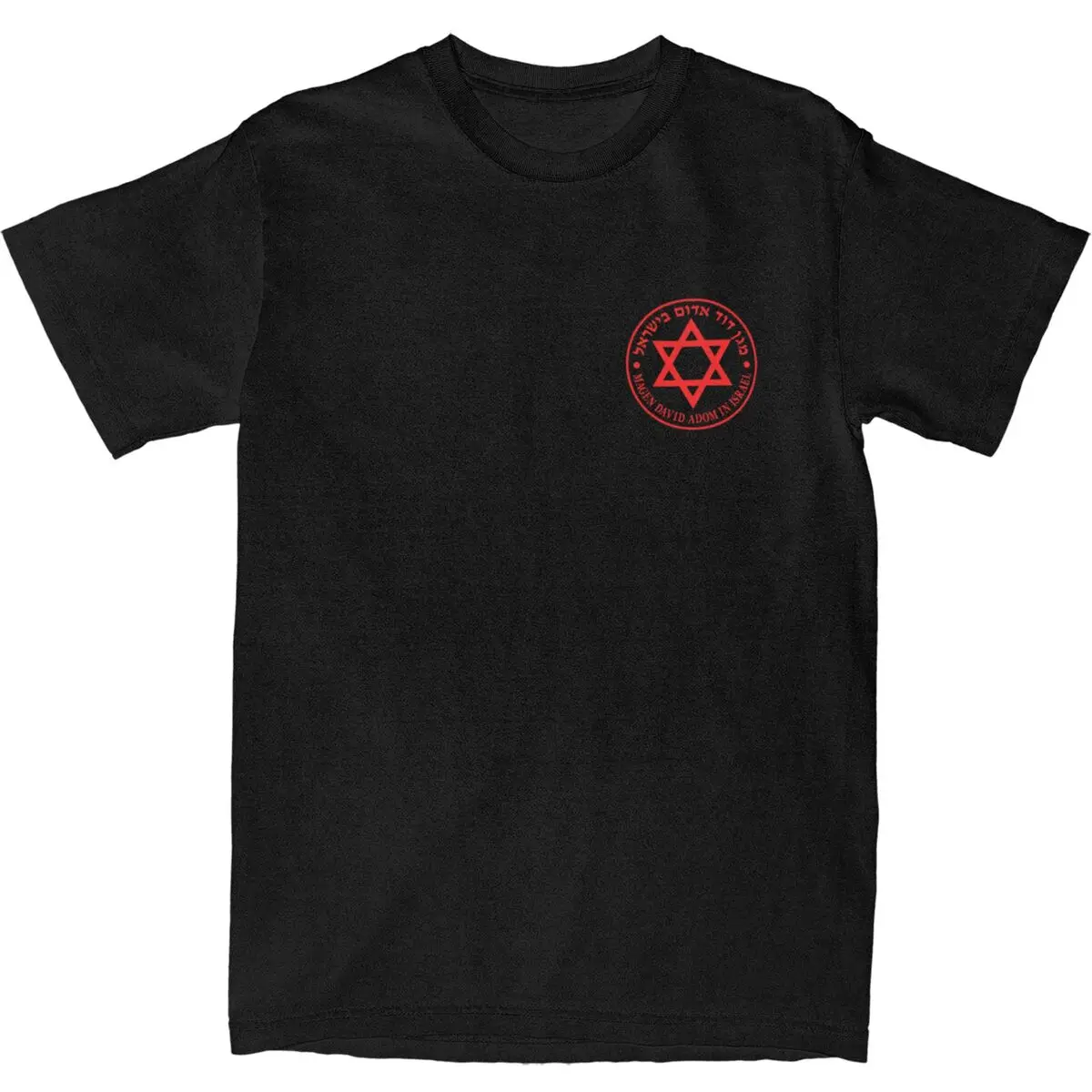 Mann T-Shirt mda magen david adom Logo T-Shirts Hippie Strand T-Shirt ästhetisches Design Baumwolle Kleidung Geschenk