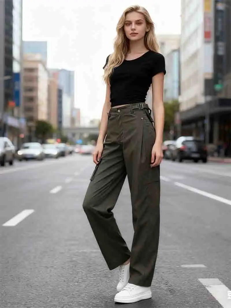 

Брюки-карго Женская уличная одежда Весенний полиэстер Эластичность Спандекс Спортивная спортивная одежда Упражнения Бег Бег Тренировка OL