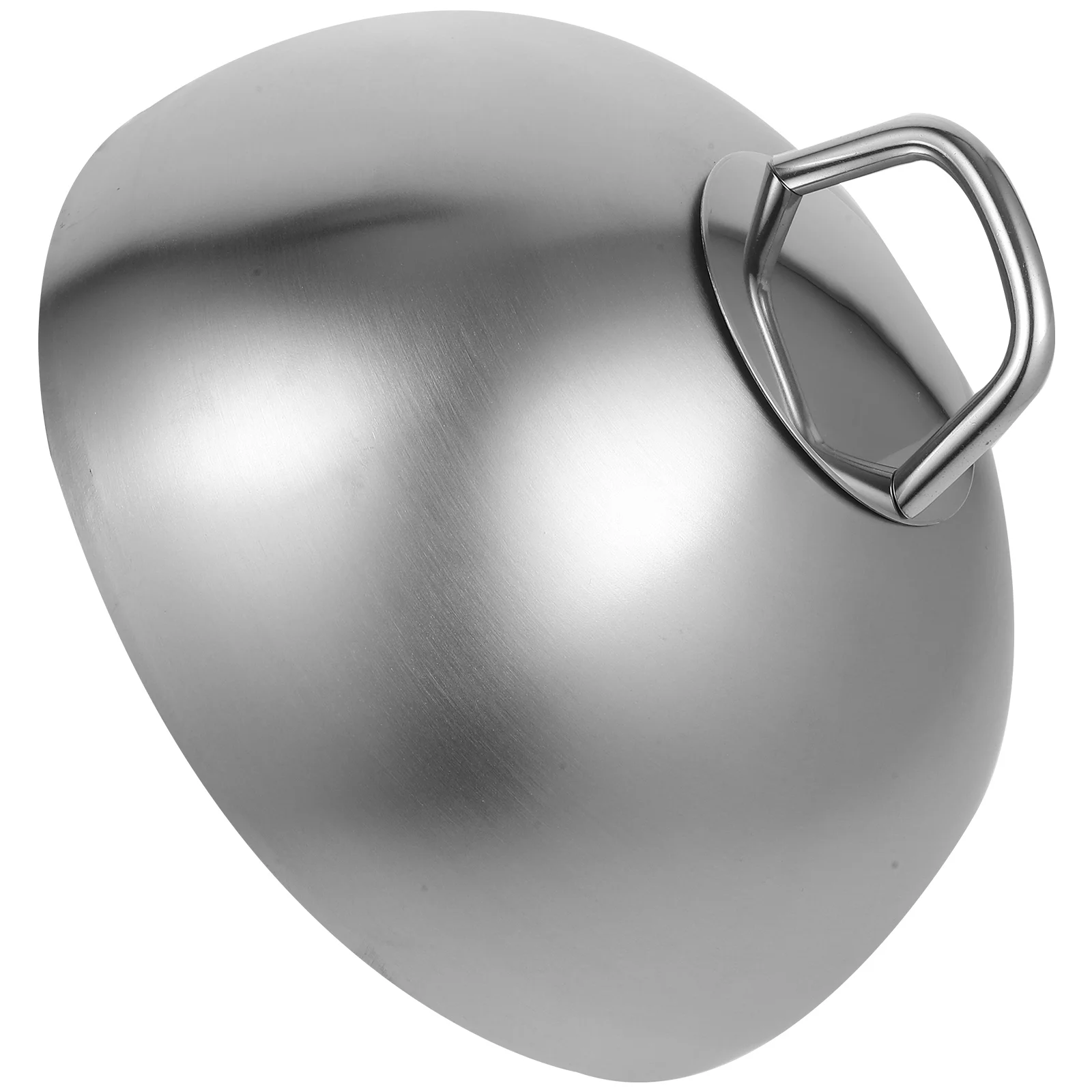 

1pc Stainless Steel Oil-Proof Food Cover 24cm Silver Kitchen BBQ Lid Home Steak Dome Restaurant Protective Cover Handle Metal