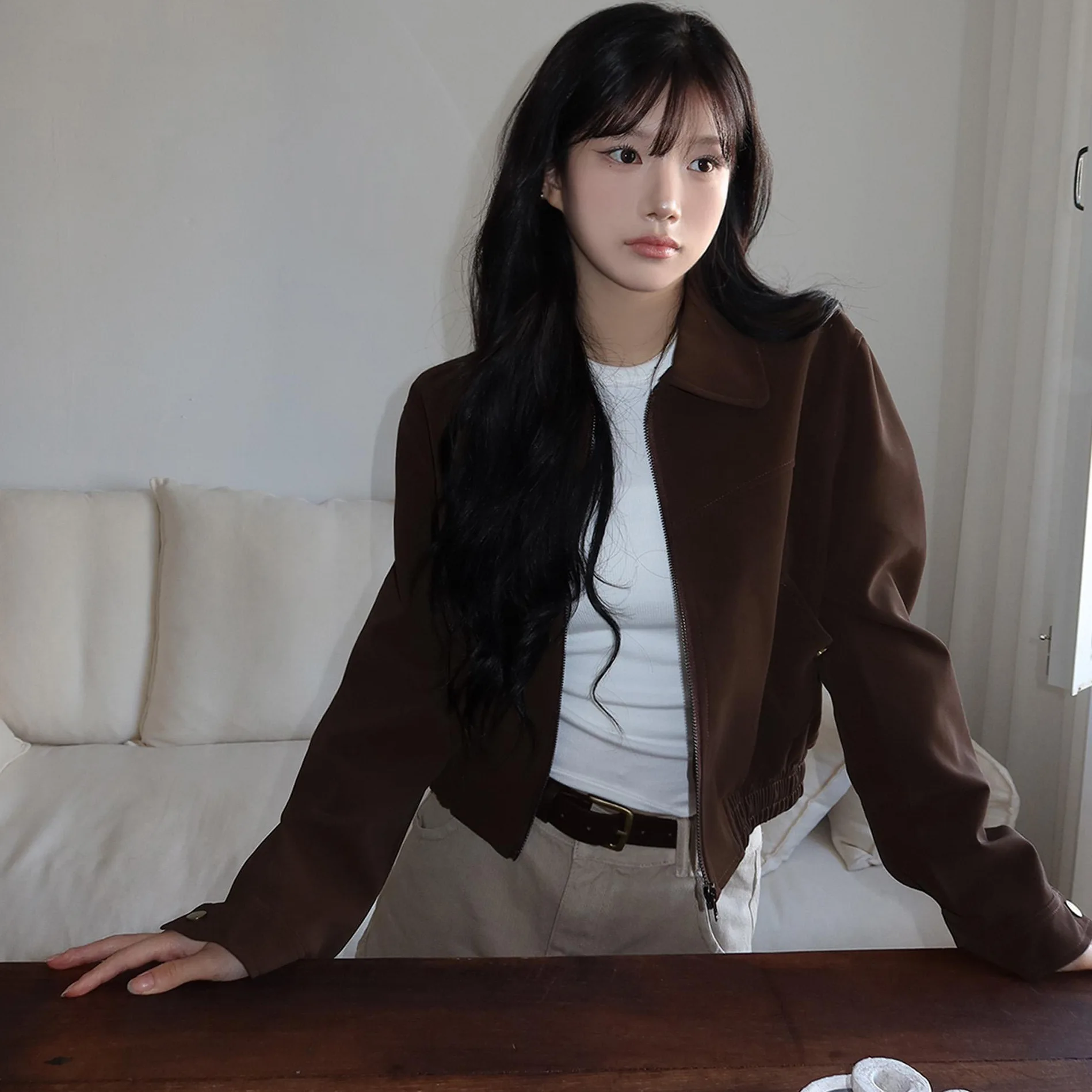 

Женское пальто, верхняя одежда, весенняя новинка, французский ретро-стиль, элегантный пиджак с лацканами, повседневная модная универсальная одежда в западном стиле