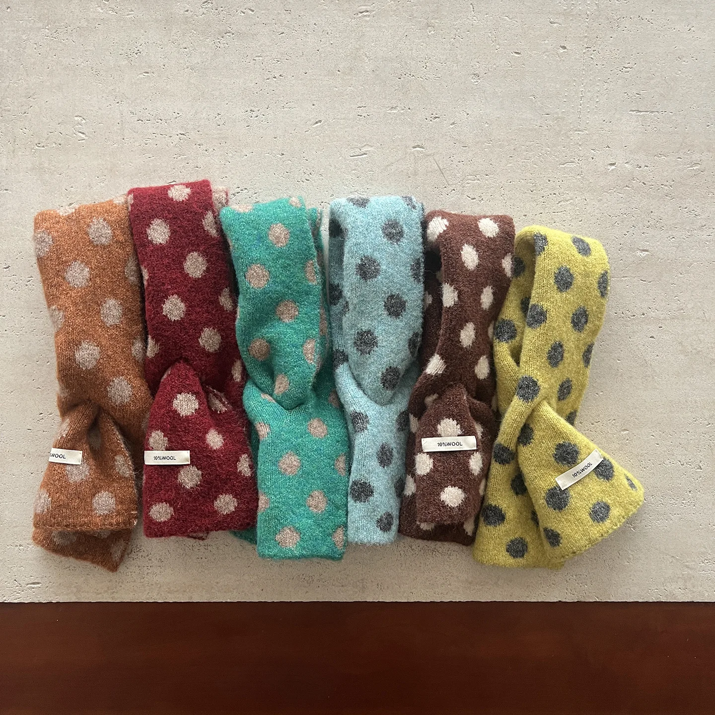 Autumn Winter Children's Scarf 3-12Y Dots Knitted Scarf for Girls Soft Warm Baby Neck Warmer Scarves