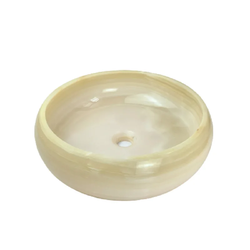 

on-stage wash basin, integrated white jade, thickened chess pieces, art bathroom bathroom jade basin