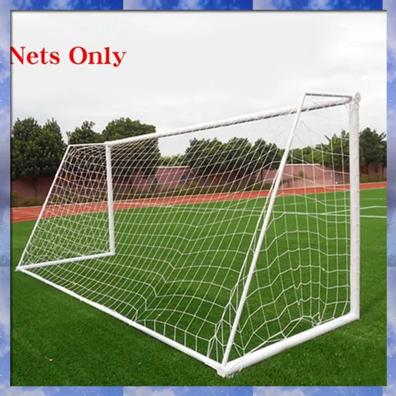 A35F Nuove reti da allenamento per calcio con rete per porta da calcio da 1 pezzo, post non incluso rimbalzante, diametro della corda in polipropilene bianco 3X2 m è circa